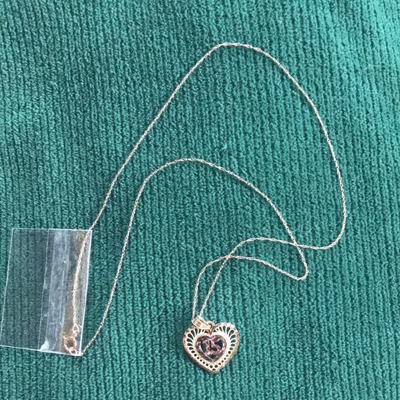 Gold Number 15 Heart Necklace - Picture 2 of 3